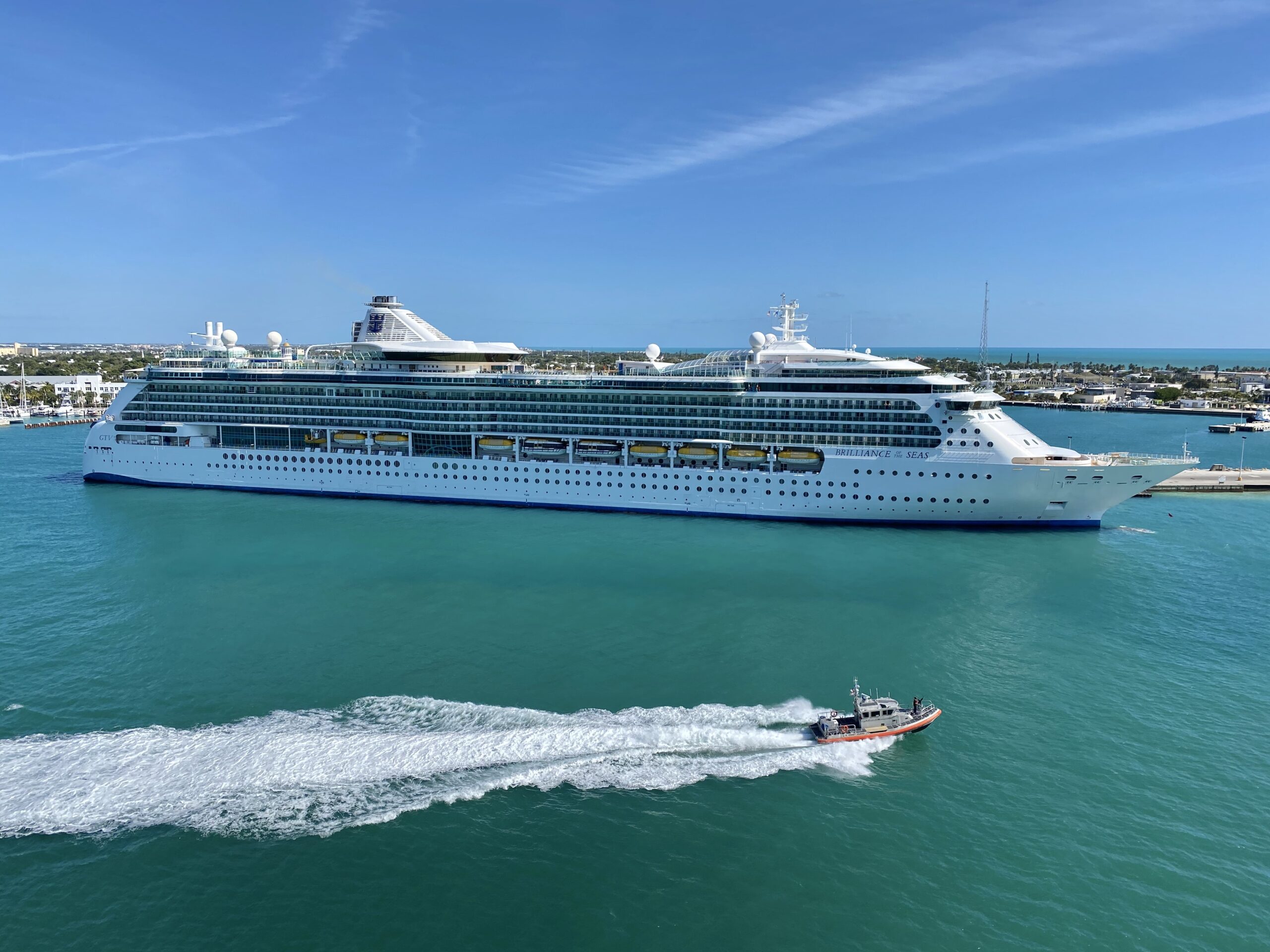 The cruise ship Brilliance of the Seas docked in Key West.